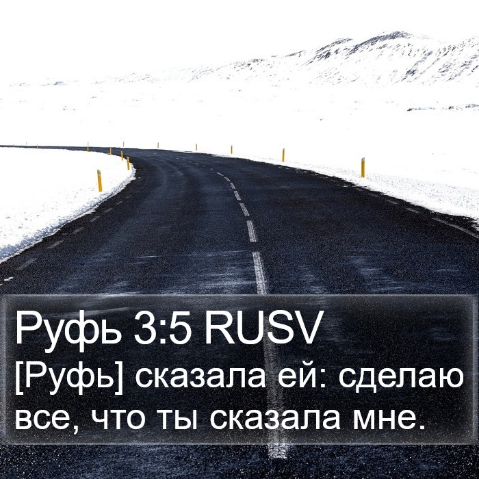 Руфь 3:5 RUSV Bible Study