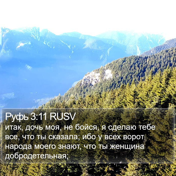 Руфь 3:11 RUSV Bible Study