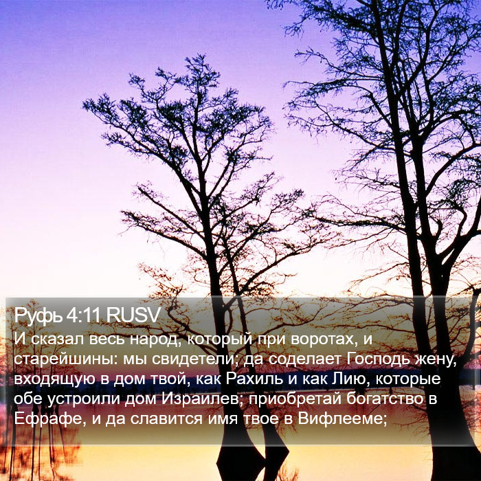 Руфь 4:11 RUSV Bible Study