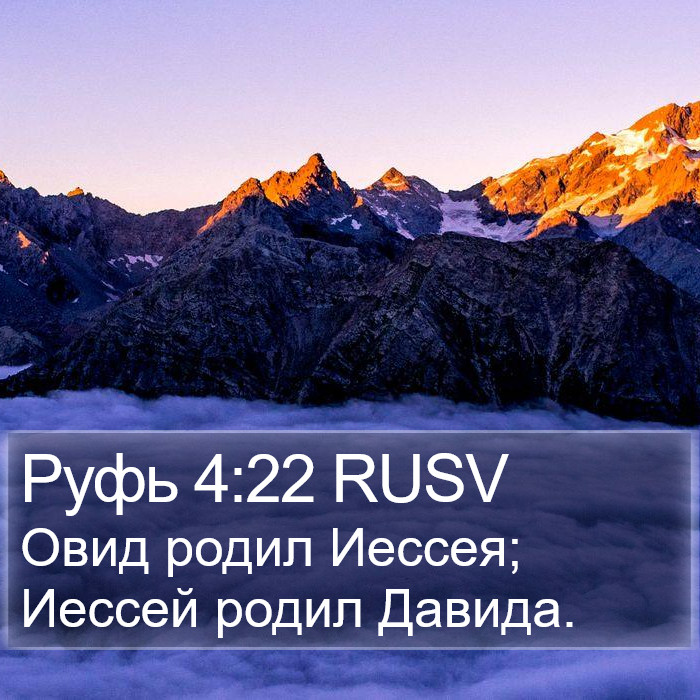 Руфь 4:22 RUSV Bible Study