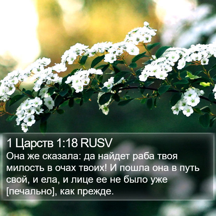 1 Царств 1:18 RUSV Bible Study