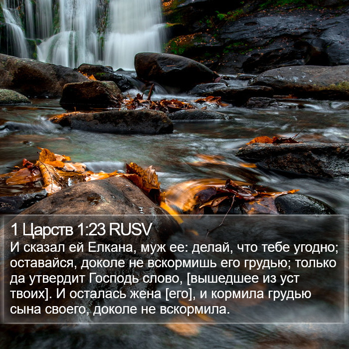 1 Царств 1:23 RUSV Bible Study