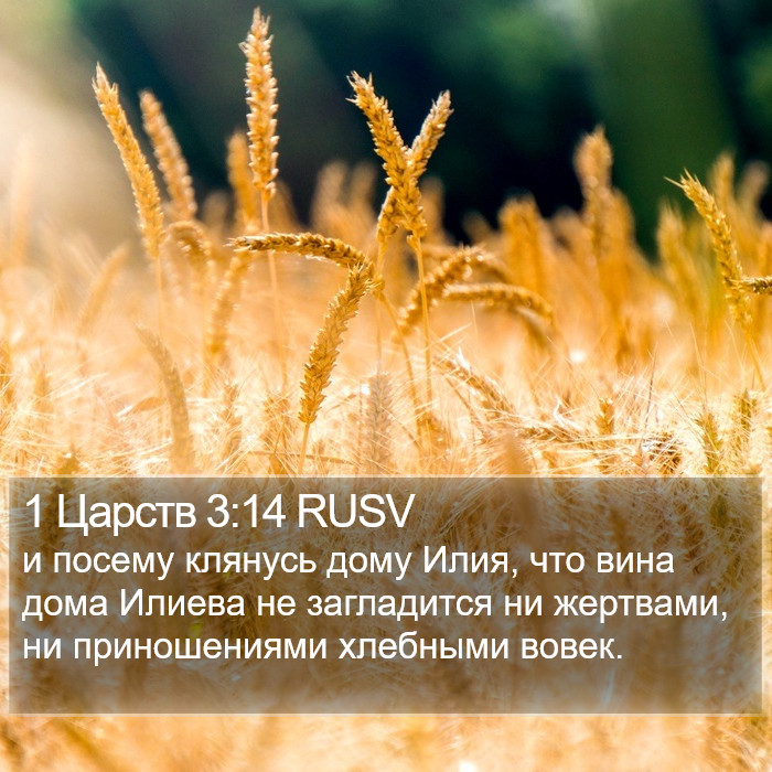 1 Царств 3:14 RUSV Bible Study