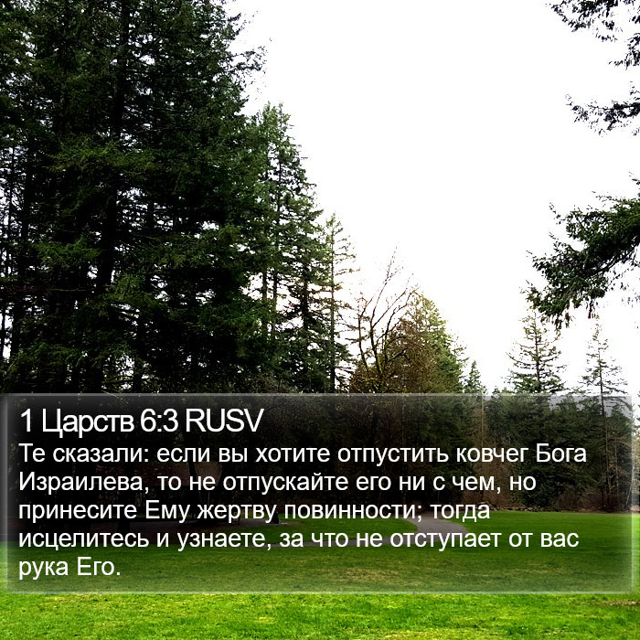 1 Царств 6:3 RUSV Bible Study