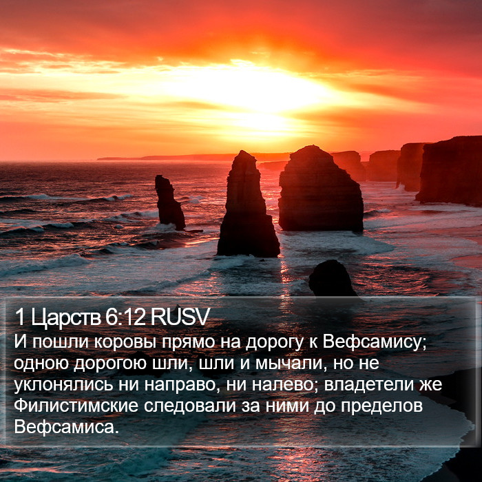 1 Царств 6:12 RUSV Bible Study