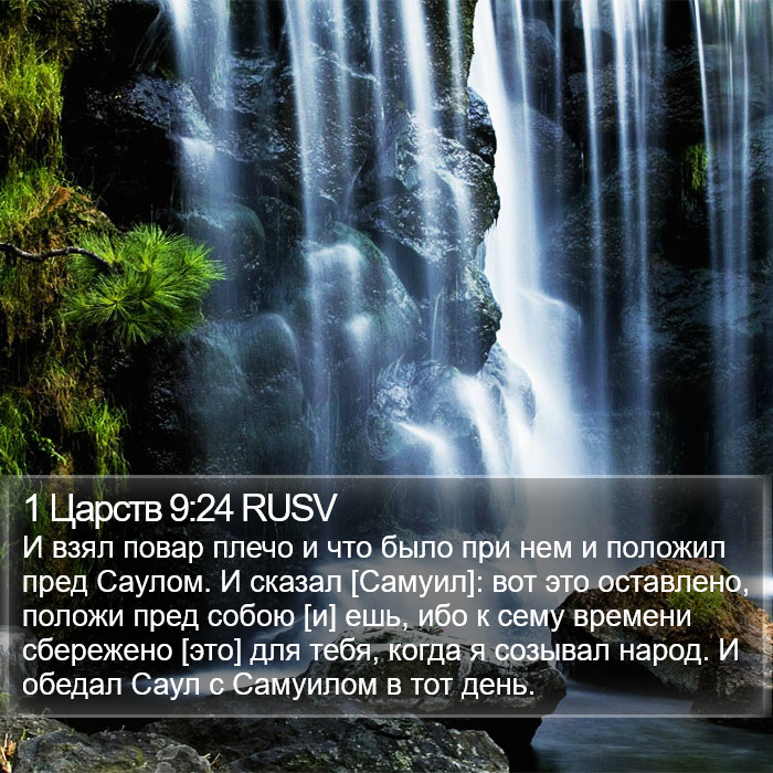 1 Царств 9:24 RUSV Bible Study