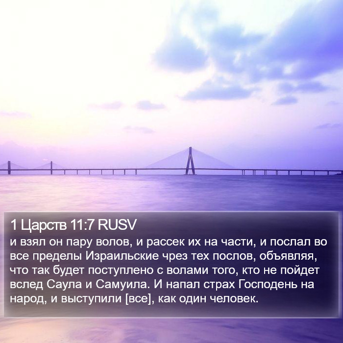 1 Царств 11:7 RUSV Bible Study