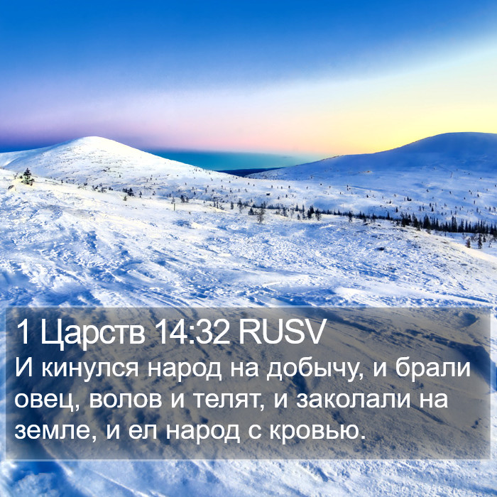 1 Царств 14:32 RUSV Bible Study