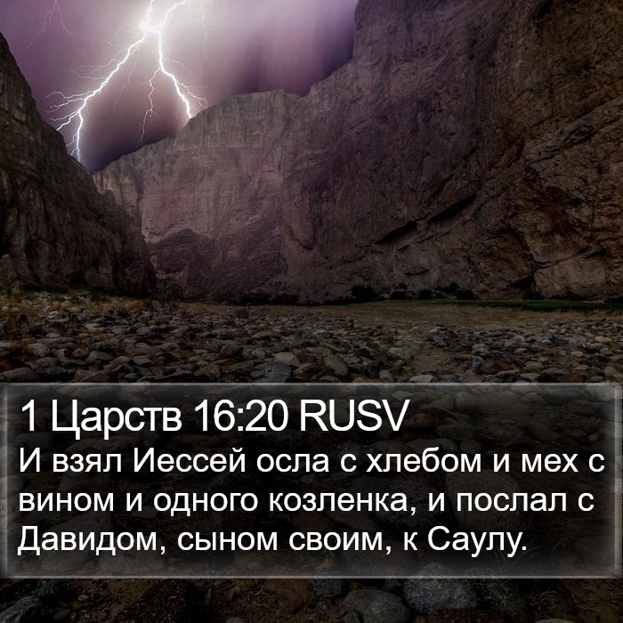 1 Царств 16:20 RUSV Bible Study