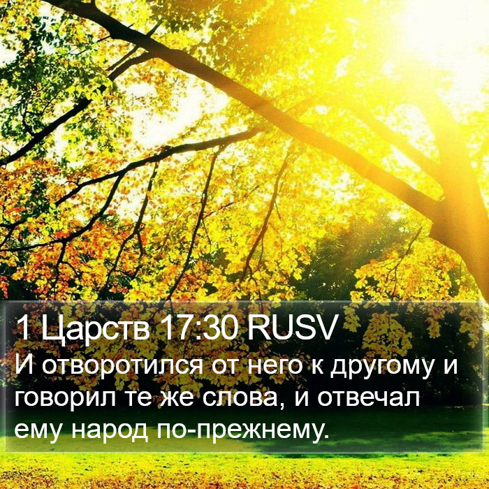 1 Царств 17:30 RUSV Bible Study