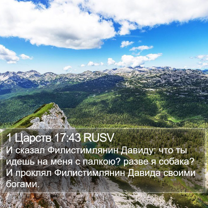 1 Царств 17:43 RUSV Bible Study