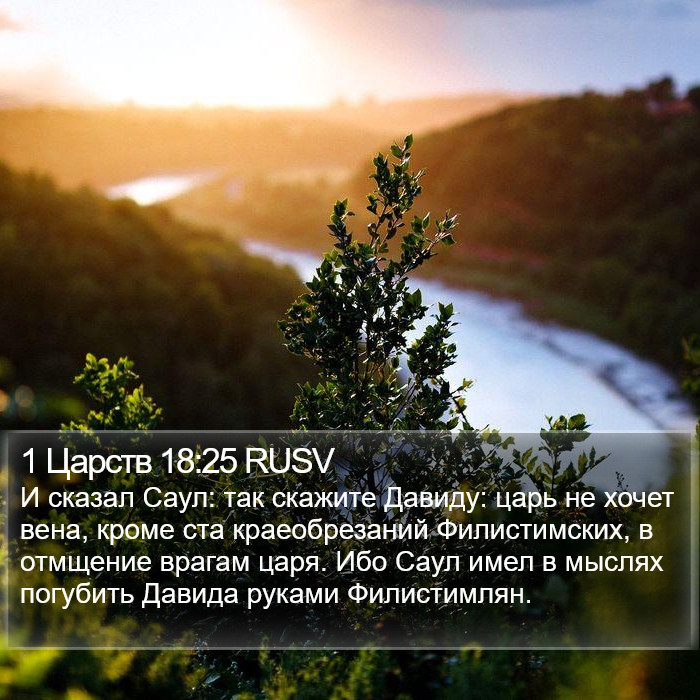 1 Царств 18:25 RUSV Bible Study