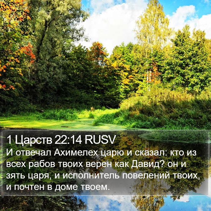 1 Царств 22:14 RUSV Bible Study