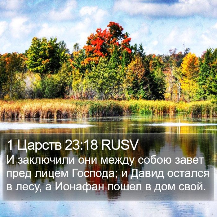 1 Царств 23:18 RUSV Bible Study