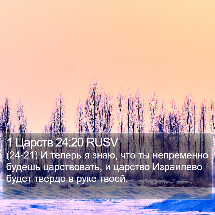 1 Царств 24:20 RUSV Bible Study