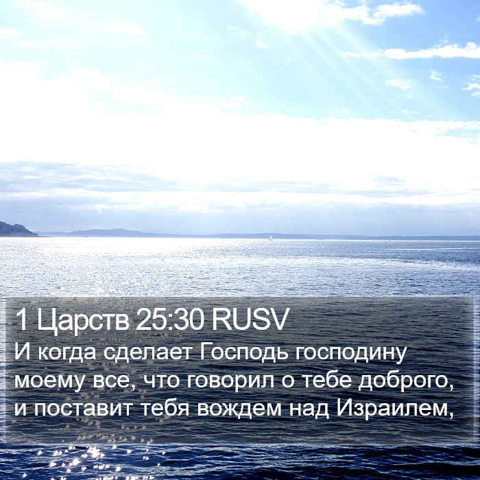 1 Царств 25:30 RUSV Bible Study