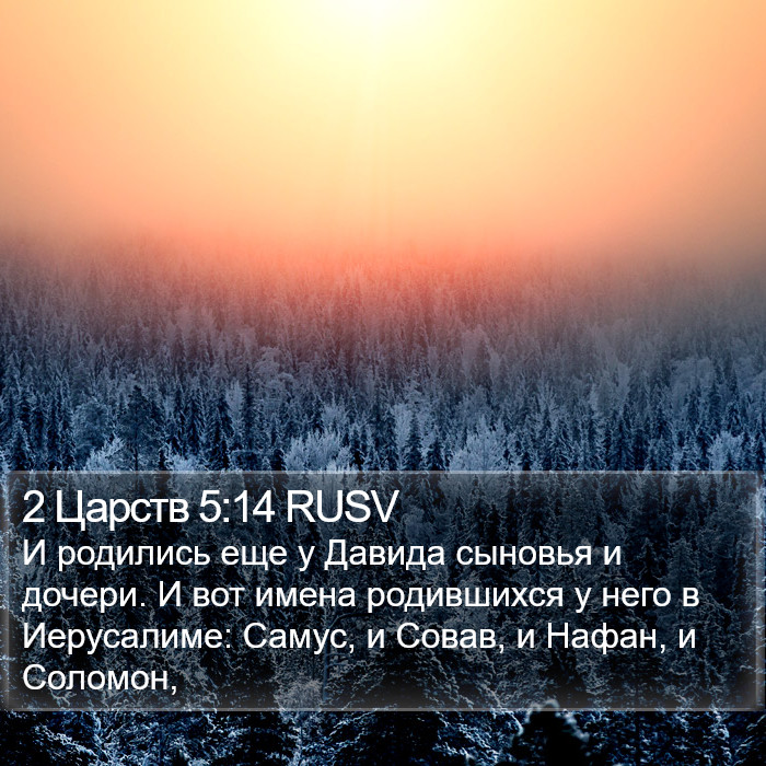 2 Царств 5:14 RUSV Bible Study
