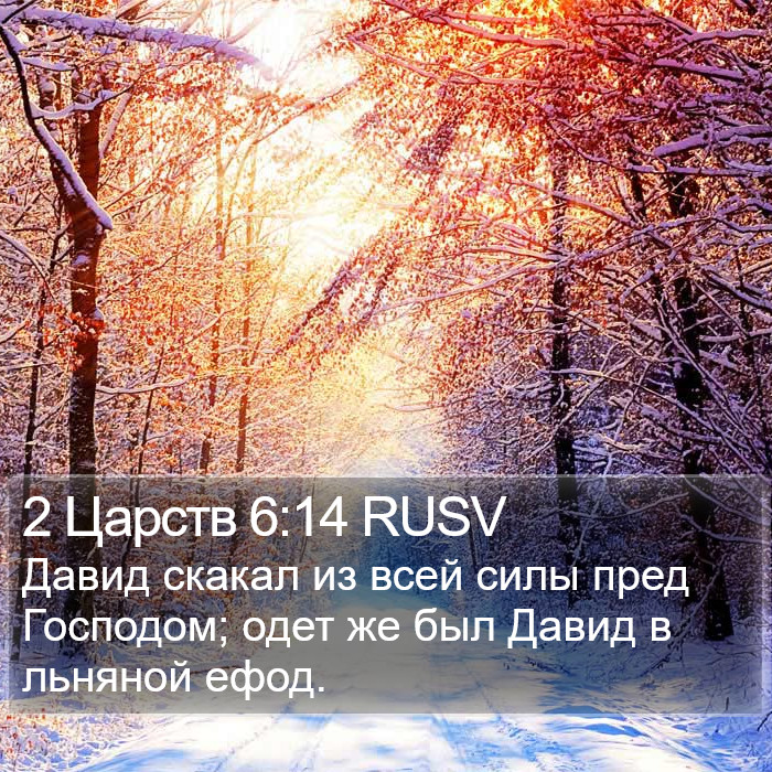 2 Царств 6:14 RUSV Bible Study