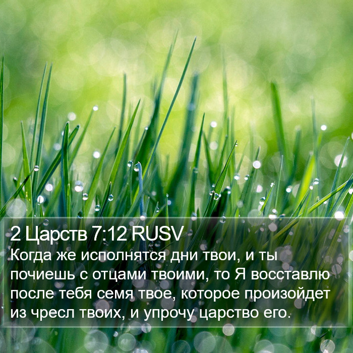 2 Царств 7:12 RUSV Bible Study