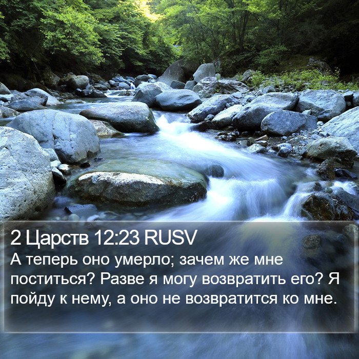 2 Царств 12:23 RUSV Bible Study