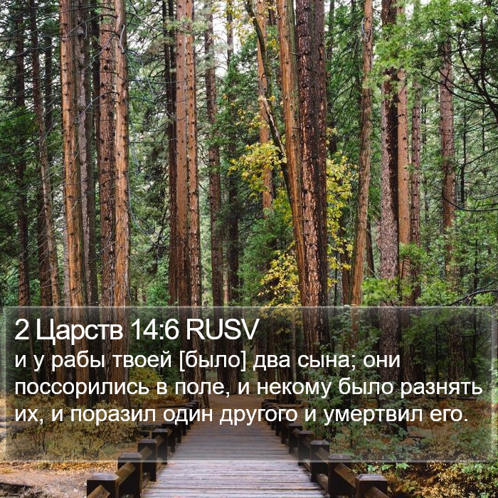 2 Царств 14:6 RUSV Bible Study