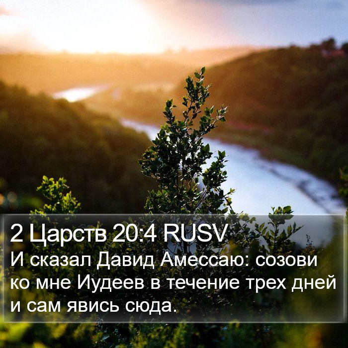 2 Царств 20:4 RUSV Bible Study