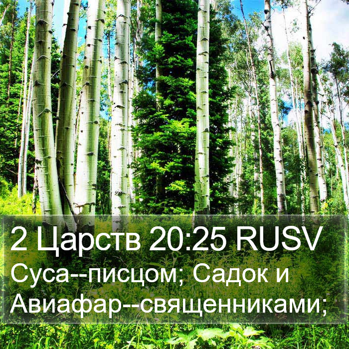 2 Царств 20:25 RUSV Bible Study