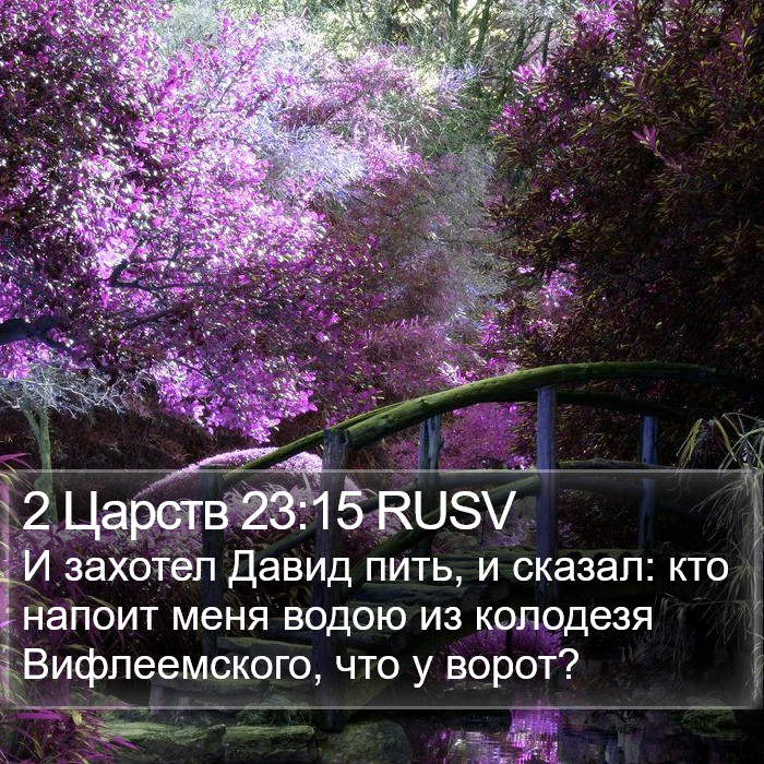 2 Царств 23:15 RUSV Bible Study