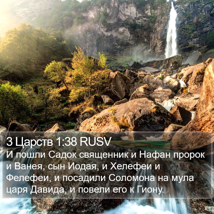 3 Царств 1:38 RUSV Bible Study