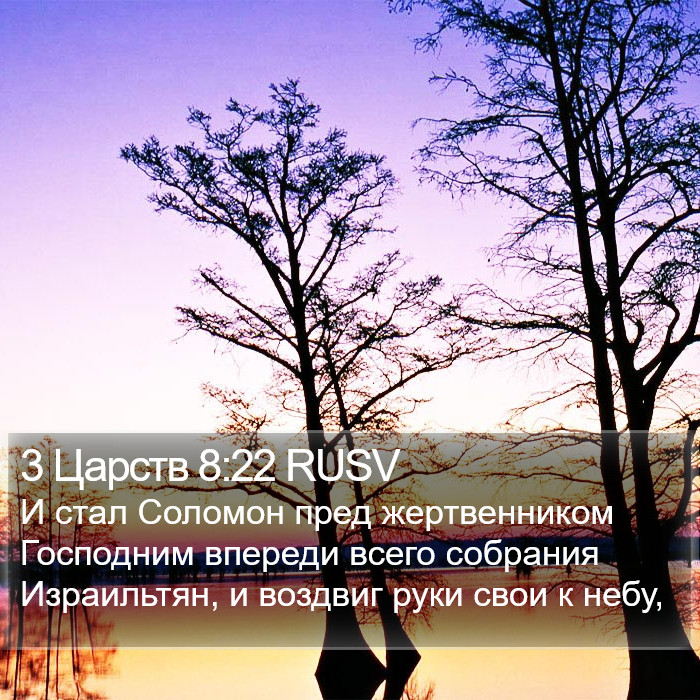 3 Царств 8:22 RUSV Bible Study