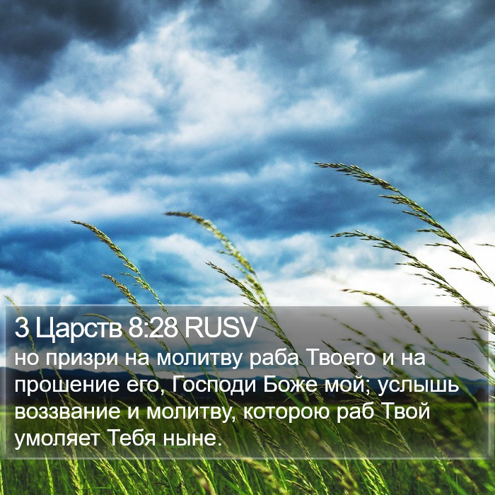 3 Царств 8:28 RUSV Bible Study