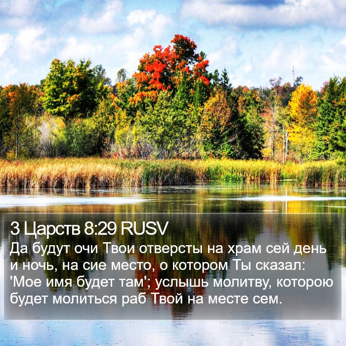 3 Царств 8:29 RUSV Bible Study
