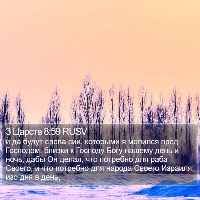 3 Царств 8:59 RUSV Bible Study