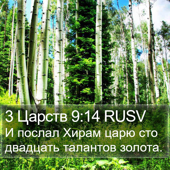 3 Царств 9:14 RUSV Bible Study