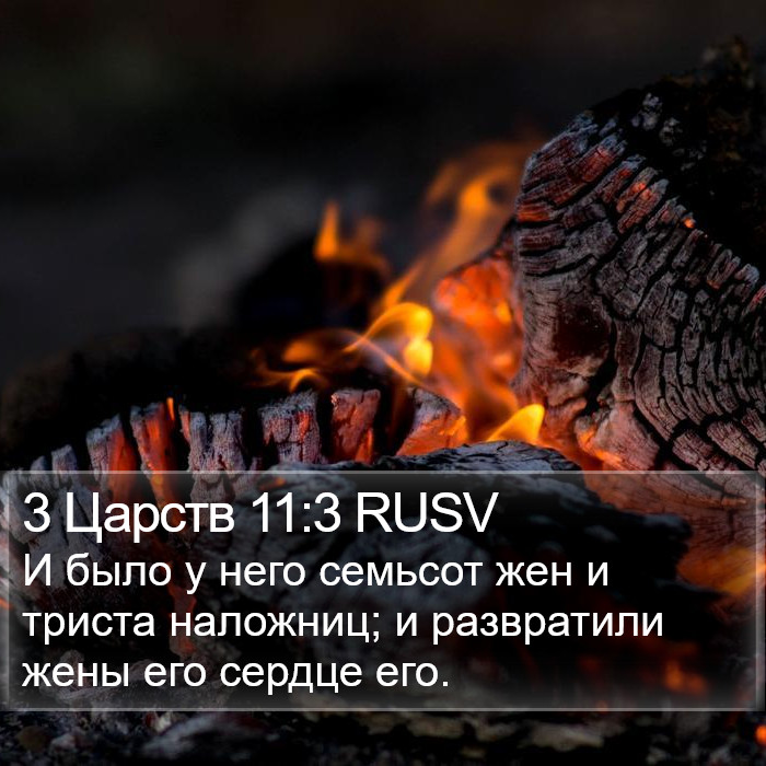 3 Царств 11:3 RUSV Bible Study