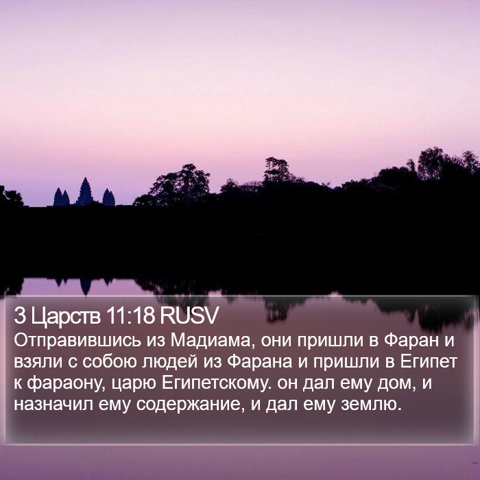 3 Царств 11:18 RUSV Bible Study