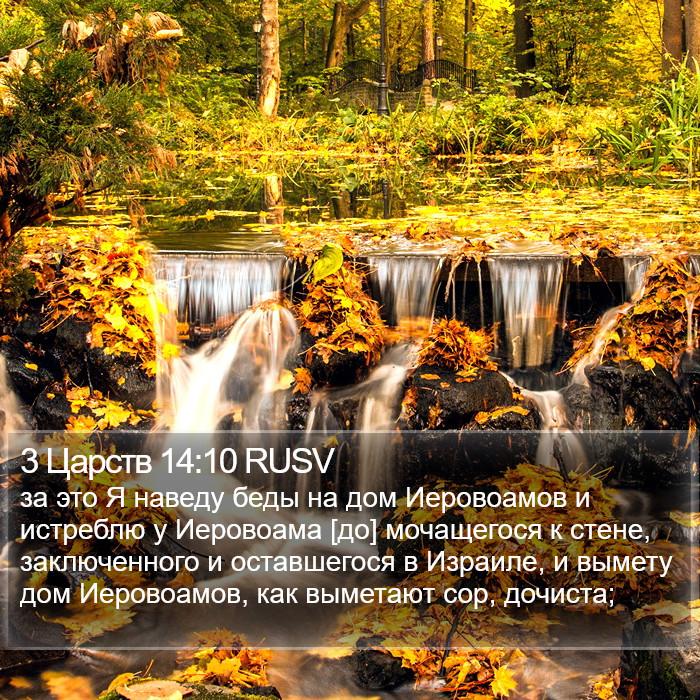 3 Царств 14:10 RUSV Bible Study