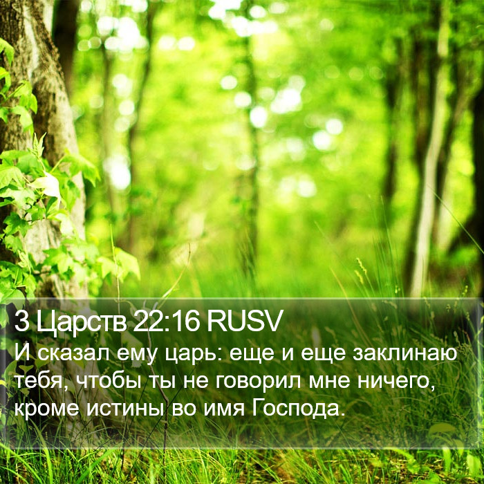 3 Царств 22:16 RUSV Bible Study