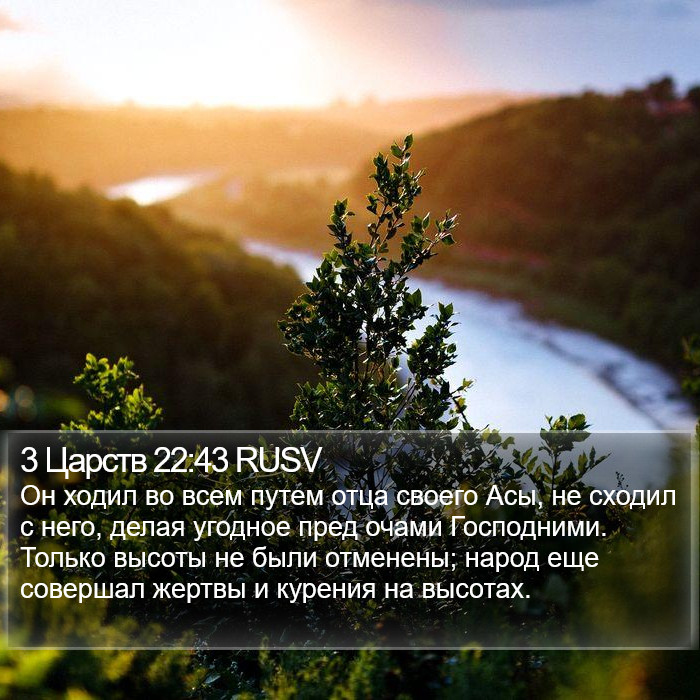 3 Царств 22:43 RUSV Bible Study