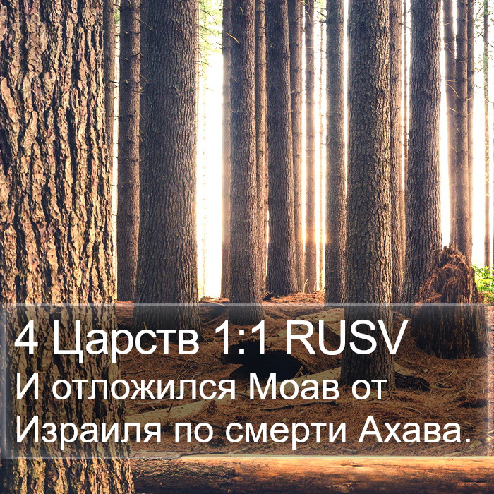 4 Царств 1:1 RUSV Bible Study