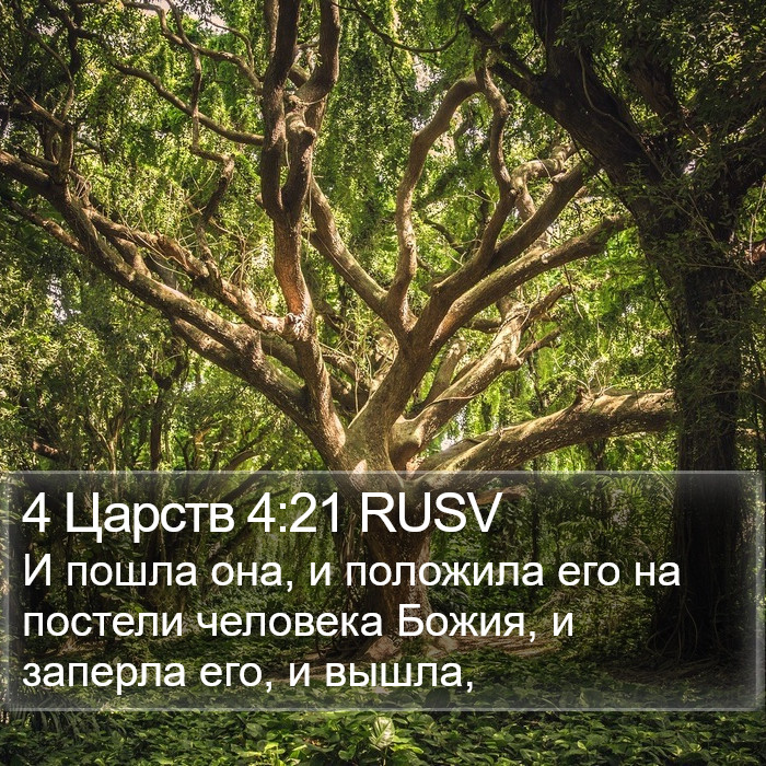 4 Царств 4:21 RUSV Bible Study
