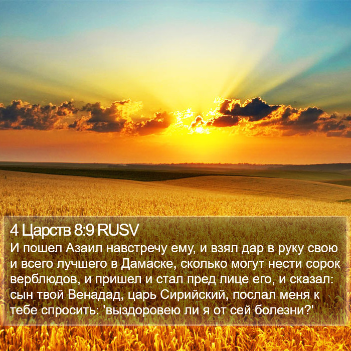 4 Царств 8:9 RUSV Bible Study