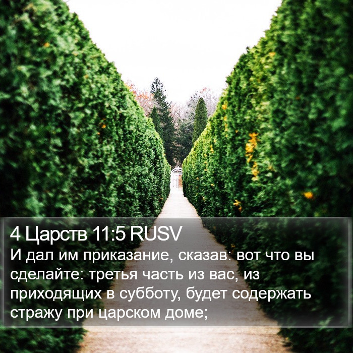 4 Царств 11:5 RUSV Bible Study