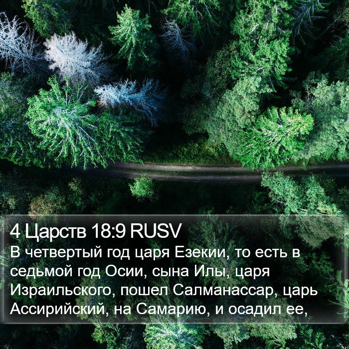 4 Царств 18:9 RUSV Bible Study