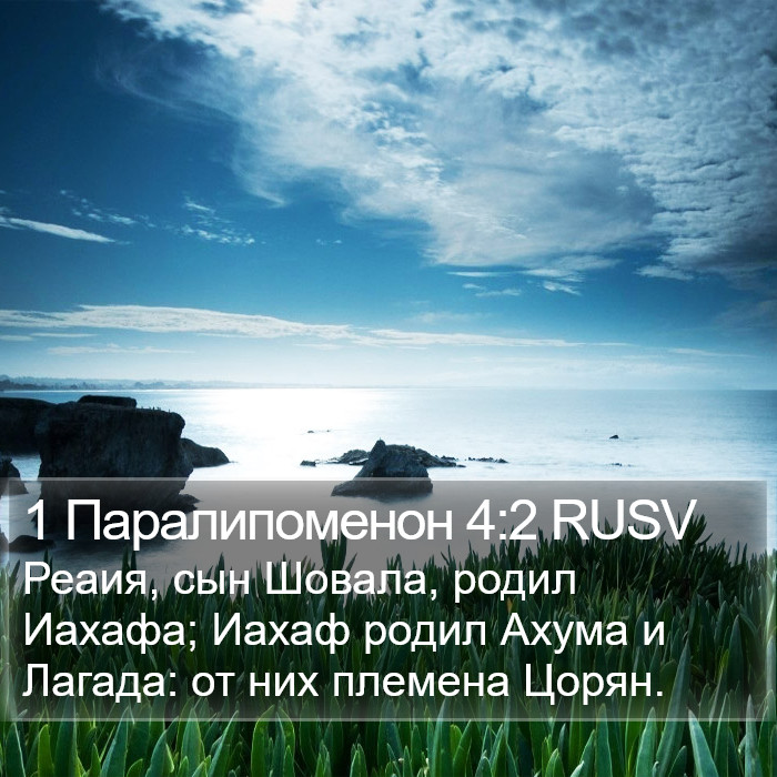 1 Паралипоменон 4:2 RUSV Bible Study