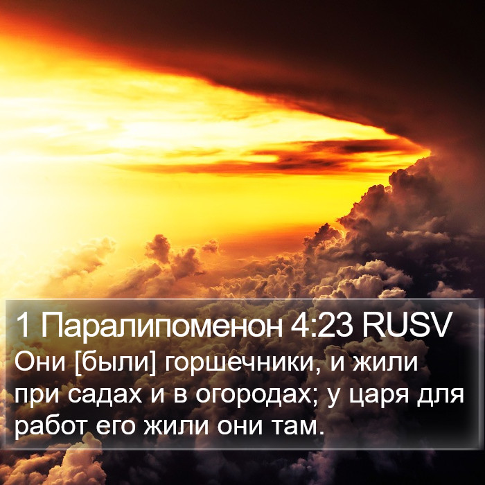 1 Паралипоменон 4:23 RUSV Bible Study