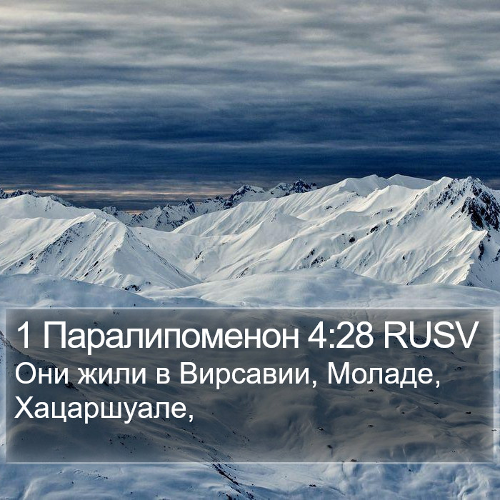 1 Паралипоменон 4:28 RUSV Bible Study