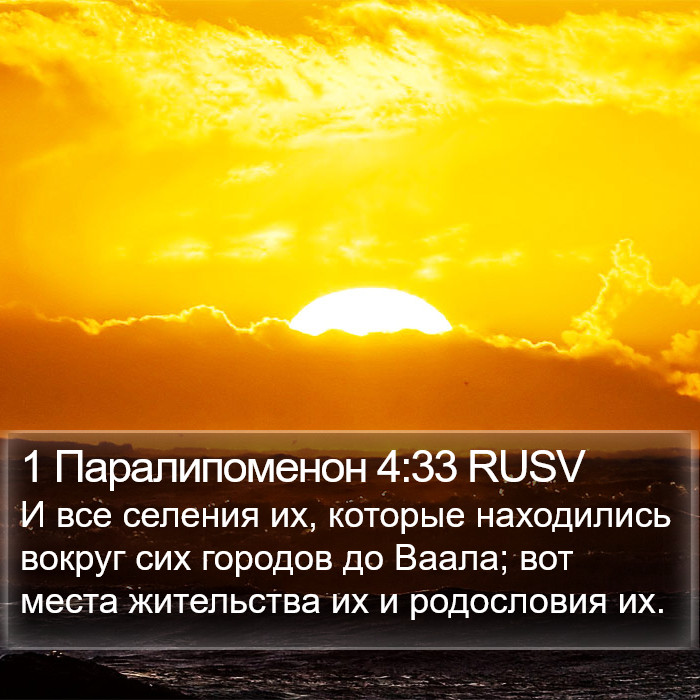 1 Паралипоменон 4:33 RUSV Bible Study