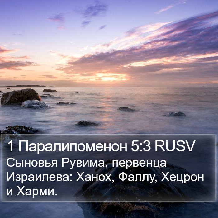 1 Паралипоменон 5:3 RUSV Bible Study