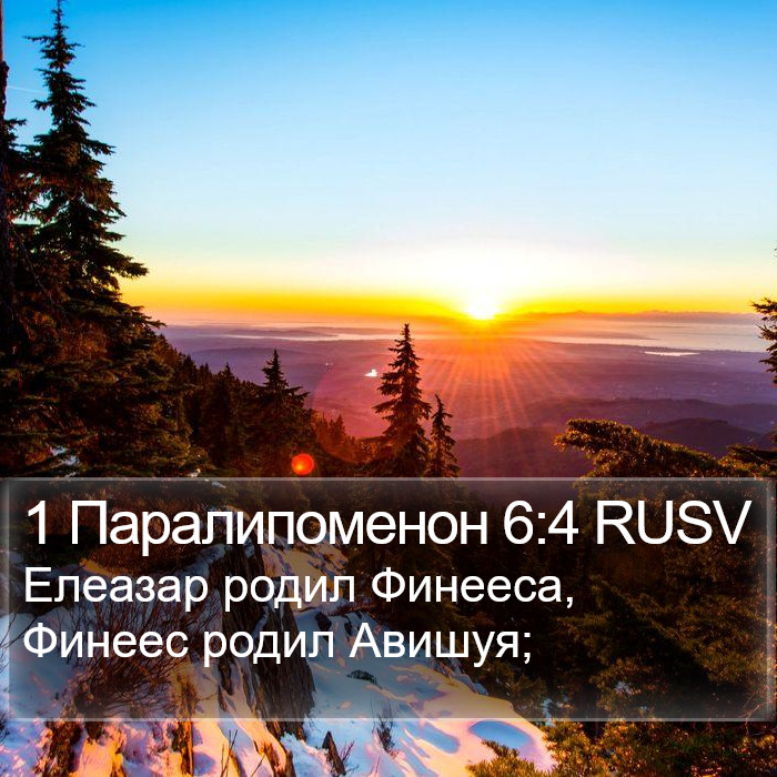 1 Паралипоменон 6:4 RUSV Bible Study